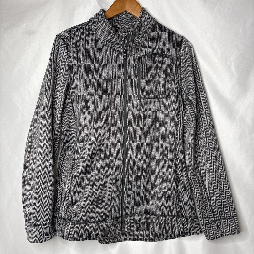 Marc New York Performance Jacket Women's Lg Herringbone Fleece Full Zip Up
